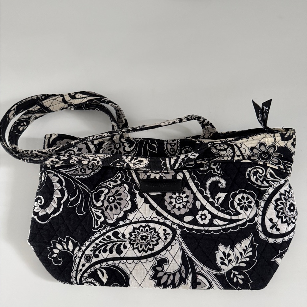 Vera Bradley Black and White Paisley Shoulder Bag